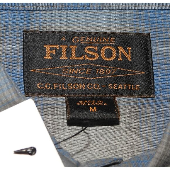 NWT Filson Twin Lakes Sport Long Sleeve Button Up CoolMax Shirt Men's Medium - Picture 2 of 8